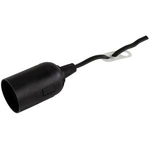 REV-Ritter Lampenfassung schwarz, 10 cm Anschlusskabel, mit E27-Fassung