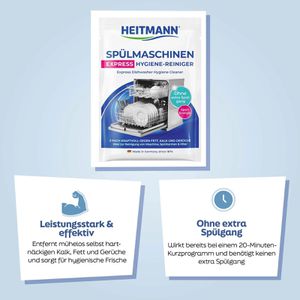 Produktbild für Spülmaschinenreiniger Heitmann Express, Hygiene-Reiniger