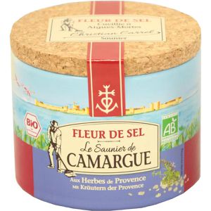 Salz Le-Saunier-de-Camargue Fleur De Sel, in der Dose, BIO