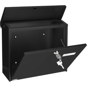 Produktbild für Briefkasten Burg-Wächter Comfort 913 S, schwarz, aus Stahl