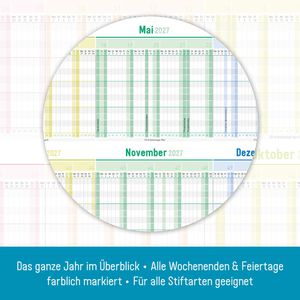 Produktbild für Urlaubsplaner Häfft 11412-0, Rainbow, Jahr 2027