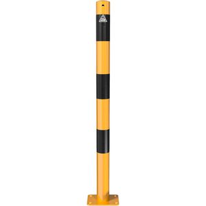 Absperrpfosten Schake 460PBG, schwarz/gelb, aus Metall