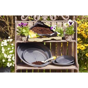 Produktbild für Blumentopf-Untersetzer Greemotion Mira, anthrazit, Ø 11 cm