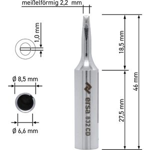 Produktbild für Lötspitze Ersa ERSADUR, Dauerlötspitze, 0832CD