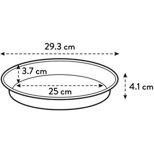 Produktbild für Blumentopf-Untersetzer elho Green Basics, schwarz, Ø 25 cm