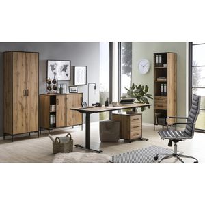 Produktbild für Schreibtisch Möbelpartner Serie 2000, eiche / schwarz
