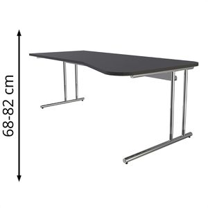 Schreibtisch Kerkmann Artline, anthrazit / silber