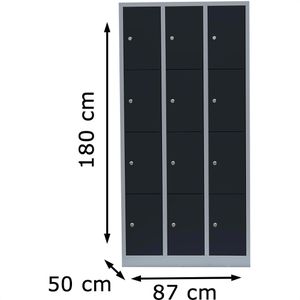 Produktbild für Schließfachschrank ClassiX X-520438, anthrazit