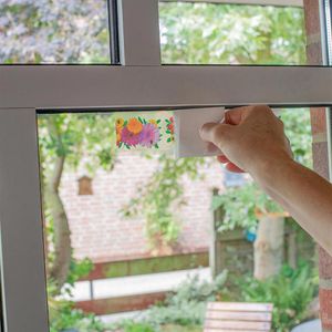 Produktbild für Fliegenfalle Gardigo Fenster, Blumenmotiv zum Ankleben