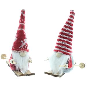 Produktbild für Weihnachtsfigur Frank-Flechtwaren 770653, Wichtel Ski-Tour