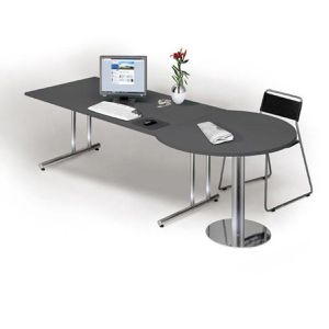 Produktbild für Schreibtisch Kerkmann Artline, anthrazit / chrom