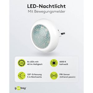 Produktbild für Nachtlicht Goobay 96501, LED, für Steckdose