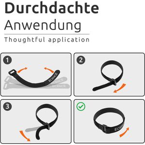 Produktbild für Kabelbinder ECENCE Universell, mit Klettverschluss