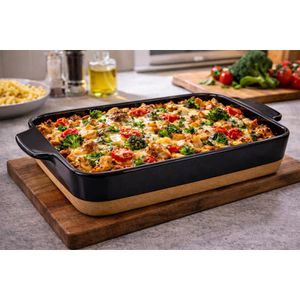 Produktbild für Auflaufform Lurch Terra Nova L 00230500 schwarz/creme, Keramik