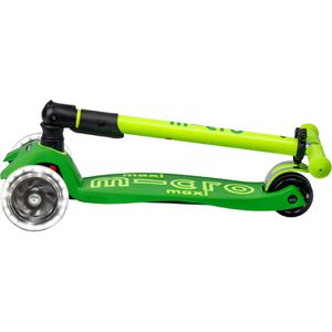 Produktbild für Scooter Micro Maxi deluxe, mit 3 Rollen, aus Kunststoff, grün