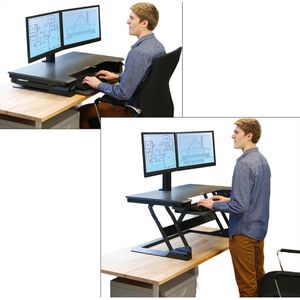 Produktbild für Schreibtischaufsatz Ergotron WorkFit-TL Premium, schwarz