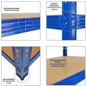 Produktbild für Weitspannregal PROREGAL Goliath, 4 Holzböden