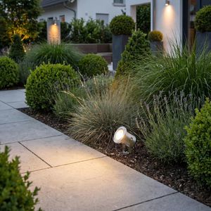 Produktbild für Gartenstrahler SLV Nautilus10 silber, GU10-Fassung