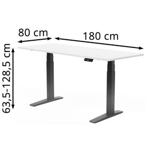 Produktbild für Schreibtisch FlexiSpot E7B-Pro 2026, weiß / schwarz