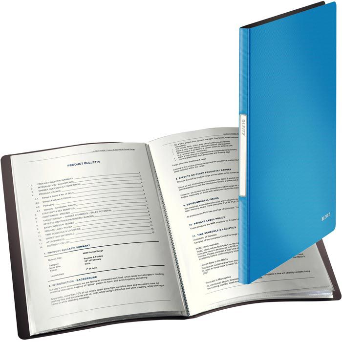 Leitz Sichtbuch 4564-10-30 Solid A4 hellblau 20 Hüllen