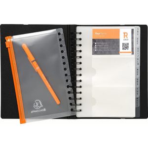 Produktbild für Visitenkartenmappe Exacompta 75034E Exacard, schwarz, A5
