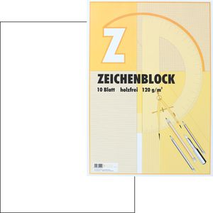 Böttcher-AG Zeichenblock A2, 120 g/m², weiß, 10 Blatt