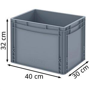 Produktbild für Eurobox AUER EG 43/32 HG, grau, 30 Liter