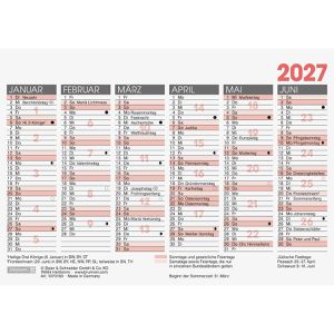 Produktbild für Tafelkalender Brunnen 1070160007, rot