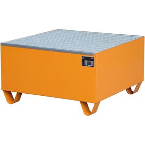 Auffangwanne BAUER 2002, orange, aus Stahl