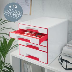Produktbild für Schubladenbox Leitz 5214-20-26, WOW Cube, A4