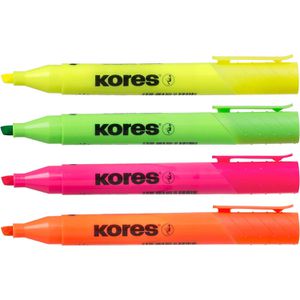 Produktbild für Textmarker Kores High Liner Plus, 4 Stück