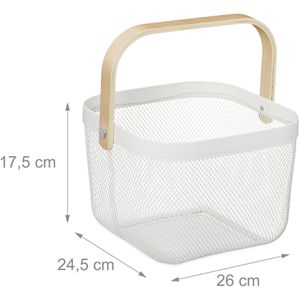 Produktbild für Einkaufskorb Relaxdays 10031609 Allzweckkorb, weiß
