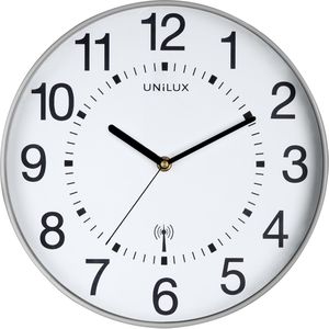 Wanduhr Unilux Maxi Wave, Kunststoff, analog, Funkuhr