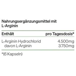 Produktbild für Arginin natural-elements Aminosäure L-Arginin, 365 Kapseln