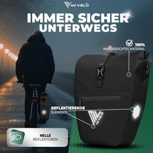 Produktbild für Gepäckträgertasche Mivelo Capax, schwarz, 25 Liter