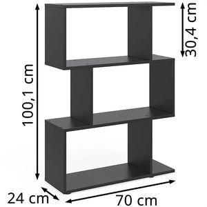 Produktbild für Bücherregal Vicco Levio, schwarz