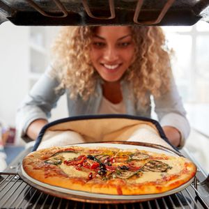 Produktbild für Pizzastein Relaxdays 10019339, bis 800°C, aus Cordierit