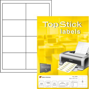 Produktbild für Universaletiketten TopStick labels, 8739, weiß