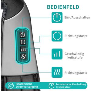 Produktbild für Nackenmassagegerät Nekteck Shiatsu, schwarz