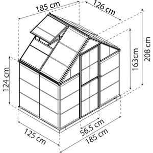 Produktbild für Gewächshaus Canopia Palram Harmony, 2,3 m² Fläche