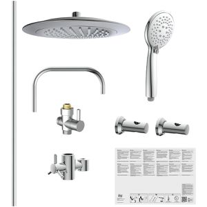 Produktbild für Duschsystem EISL Duschset zum Kleben, verchromt