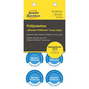 Produktbild für Prüfplaketten Zweckform 6990, nächster Prüftermin