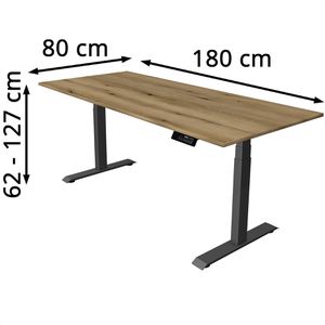 Produktbild für Schreibtisch Kerkmann Move 1 stable, asteiche / anthrazit