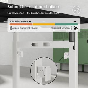 Produktbild für Schreibtisch FlexiSpot EH1W Doppelarbeitsplatz, schwarz / weiß