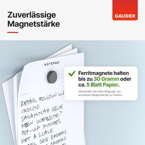 Produktbild für Magnete Gauder Ferrit, schwarz