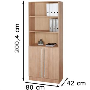 Produktbild für Kombischrank Hammerbacher Solid 7700, nussbaum