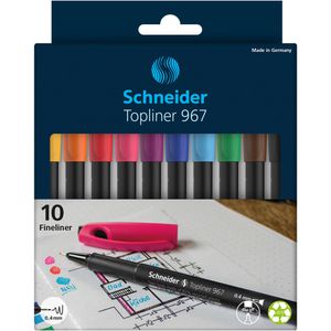 Produktbild für Fineliner Schneider Topliner 967, 196790, farbig sortiert