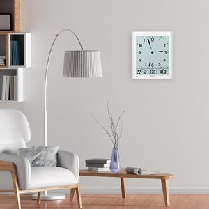 Produktbild für Wanduhr AMS 5896, Kunststoff, digital, Funkuhr