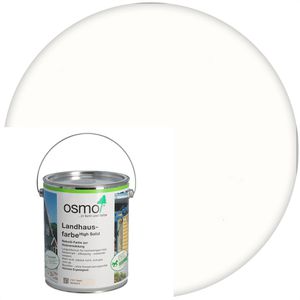 Osmo Holzfarbe Landhausfarbe, 5,0l, außen, auf Naturölbasis, 2101 weiß