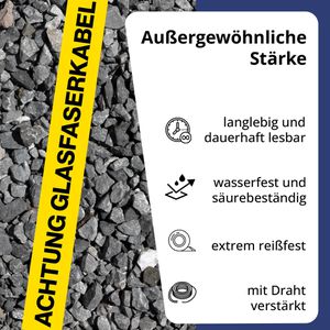 Produktbild für Trassenwarnband Kelmaplast Achtung Glasfaserkabel